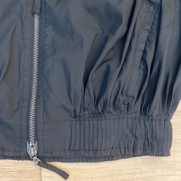 MaxAzria Pleated Cropped Bomber Jacket - Picture 7 of 10